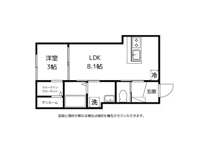 FELICE久方I(1LDK/2階)の間取り写真