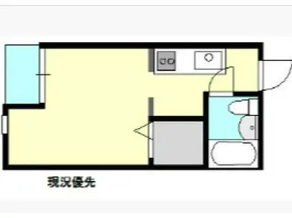 L・A新徳田(1K/3階)の間取り写真