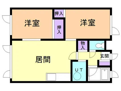 ハウスマリーナ(2LDK/1階)の間取り写真