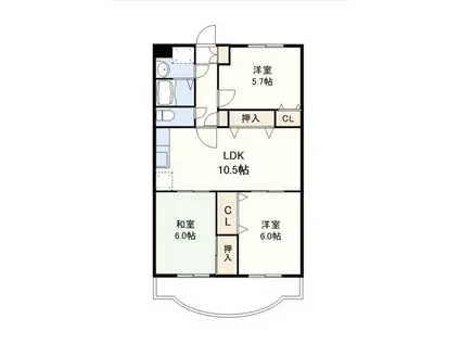 LIBERTEI(3LDK/3階)の間取り写真