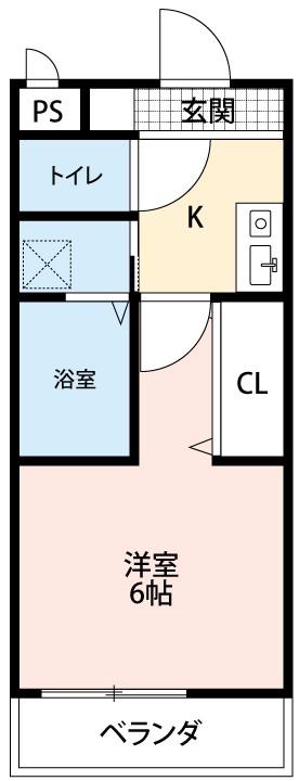 ゴリトンハウス(1K/1階)の間取り写真