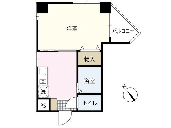 舟入かわばたビル(1K/2階)の間取り写真