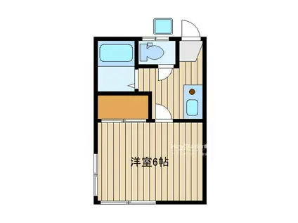 CASTANA大山II(1K/2階)の間取り写真