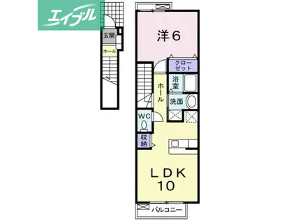 デフィ藤(1LDK/2階)の間取り写真