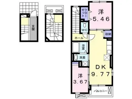 メゾン ジュリア(2LDK/3階)の間取り写真