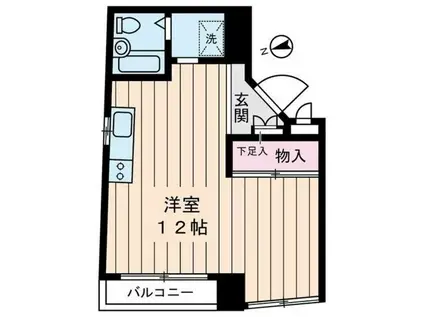 高松ハイム(ワンルーム/3階)の間取り写真