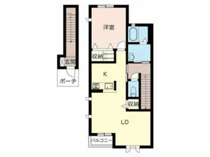 シャーメゾン南条(1LDK/2階)の間取り写真