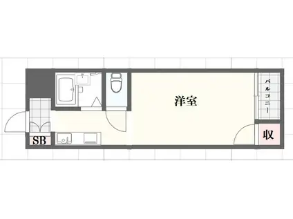 センチュリーアート21(1K/2階)の間取り写真
