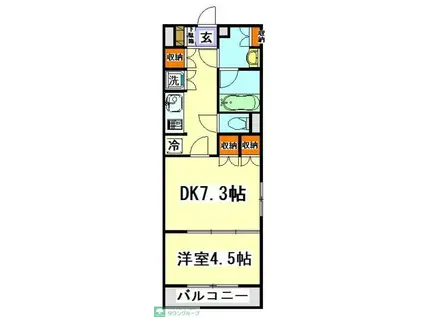 アリュージュ志木本町(1DK/11階)の間取り写真