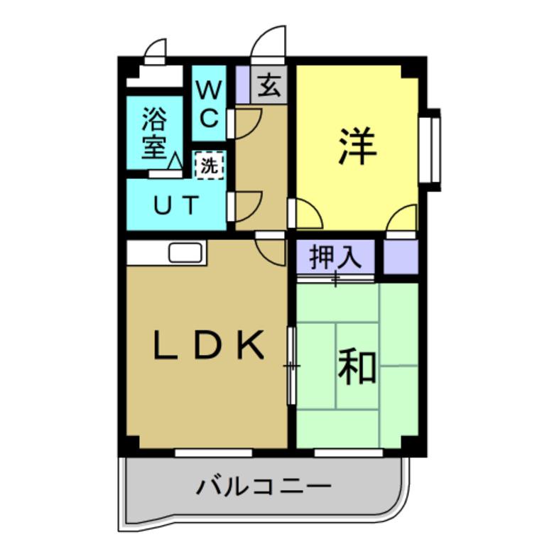 グランドカーサ(2LDK/2階)の間取り写真