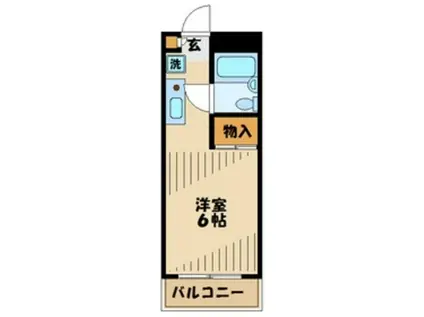 プチハイム(1K/2階)の間取り写真