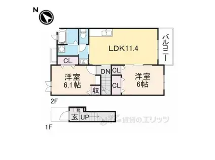 モンテレー L・K マンション(2LDK/2階)の間取り写真