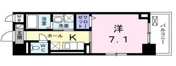 GARBO(1K/9階)の間取り写真