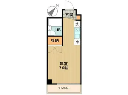 Mー1ビル(ワンルーム/3階)の間取り写真