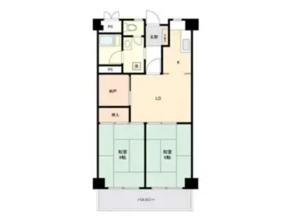 金剛グリーンハイツ(2SLDK/2階)の間取り写真