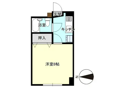 ルミエール西条(1K/1階)の間取り写真