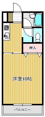 グリーンヴィラ(1K/3階)の間取り写真