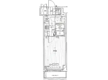 ルーブル東馬込(1K/4階)の間取り写真