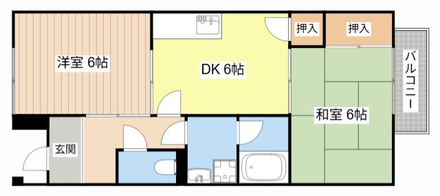 サープラス湖東(2DK/2階)の間取り写真