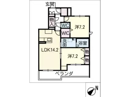 MS MAISON(2LDK/2階)の間取り写真