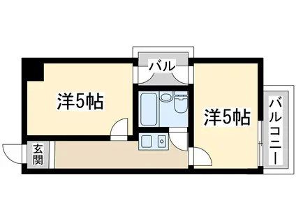 ラ・ペール壱番館(2K/2階)の間取り写真