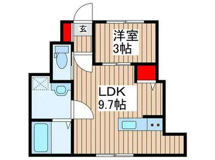 グランステージ袋山(1LDK/1階)の間取り写真