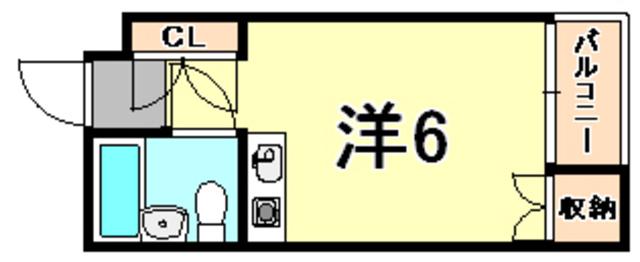 アーバン浅尾(ワンルーム/2階)の間取り写真