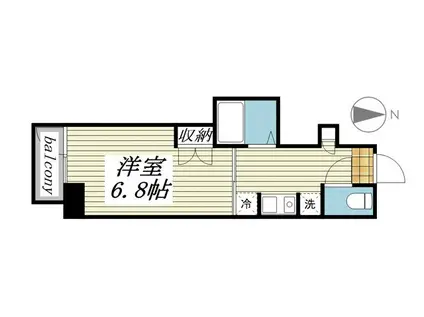 エスエービル(1K/7階)の間取り写真