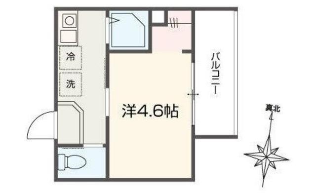 MELLAS京成小岩II(1K/3階)の間取り写真