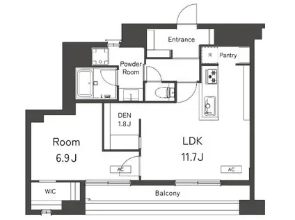 GRACE蔵前(1LDK/8階)の間取り写真