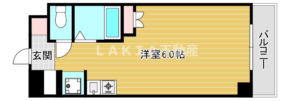 WILLDO九条(1K/3階)の間取り写真