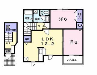 メゾン ジュネス(2LDK/2階)の間取り写真
