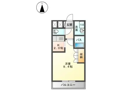 ゆうゆうハイム(1K/1階)の間取り写真