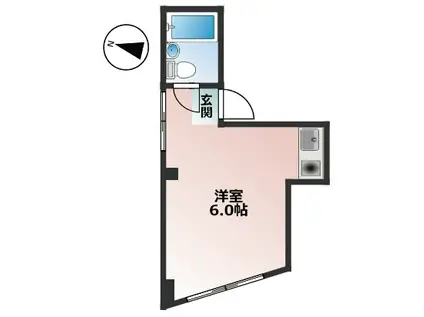 OCEAN S15(ワンルーム/3階)の間取り写真