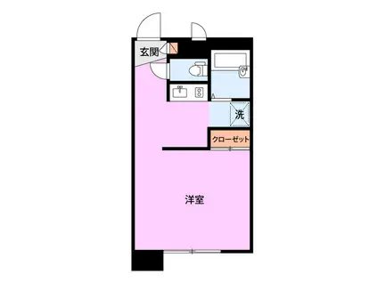 レオパレスアルファ(1K/1階)の間取り写真