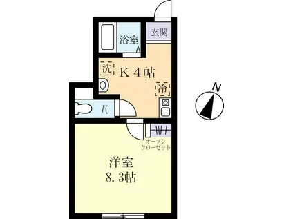 SOYA HOUSE(1K/1階)の間取り写真
