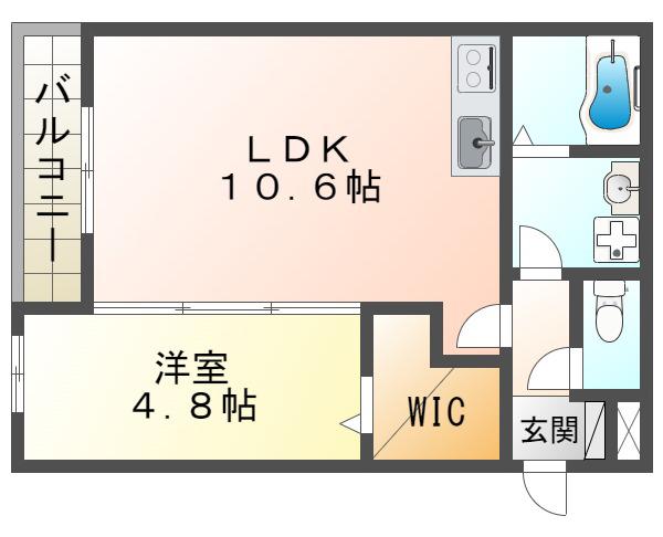 ジーメゾン垂水エスペーロ(1LDK/1階)の間取り写真
