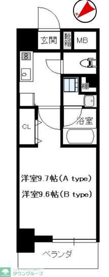 アルティジャーノD SIII(1K/8階)の間取り写真