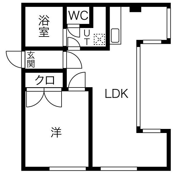 サンルート(2LDK/3階)の間取り写真
