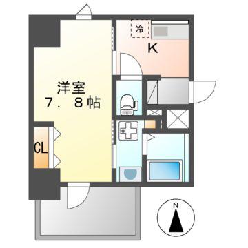 GRAND ESPOIR 東桜(1K/14階)の間取り写真