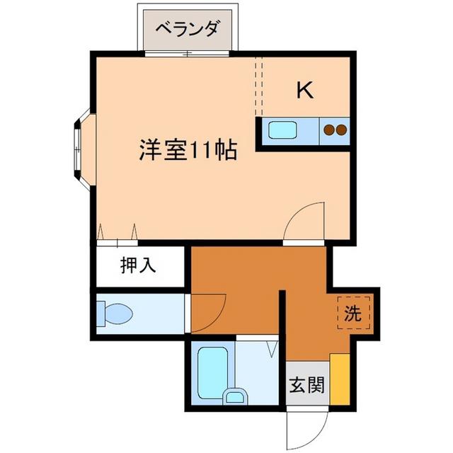 クリスティーヌ24(ワンルーム/2階)の間取り写真