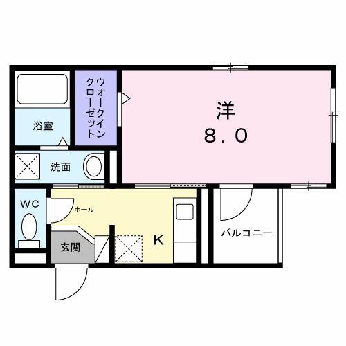 コンテ池田(1K/2階)の間取り写真
