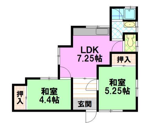 DSハイツ(2DK/2階)の間取り写真