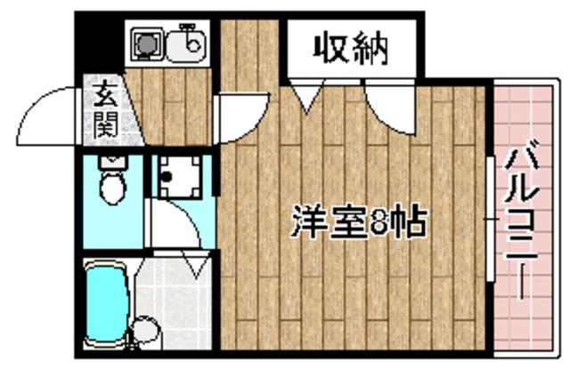 シティハイツ高槻(1K/5階)の間取り写真