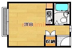 メゾンエスポワール南茨木(ワンルーム/3階)の間取り写真