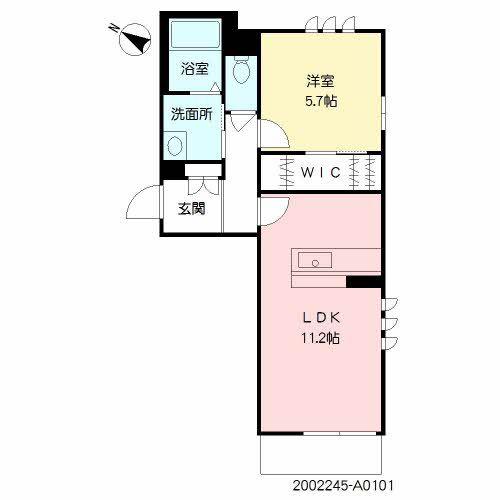 ALFLAT(1LDK/1階)の間取り写真
