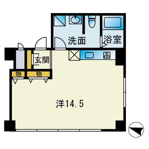 リノスタイル月島(ワンルーム/4階)の間取り写真