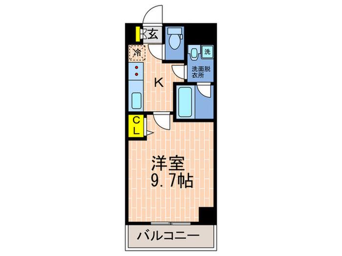 VILLA MARIAII(1K/4階)の間取り写真