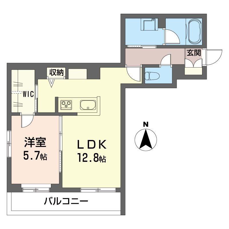 アルストラーレ(1LDK/1階)の間取り写真