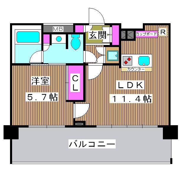 パークキューブ西ヶ原ステージ(1LDK/3階)の間取り写真